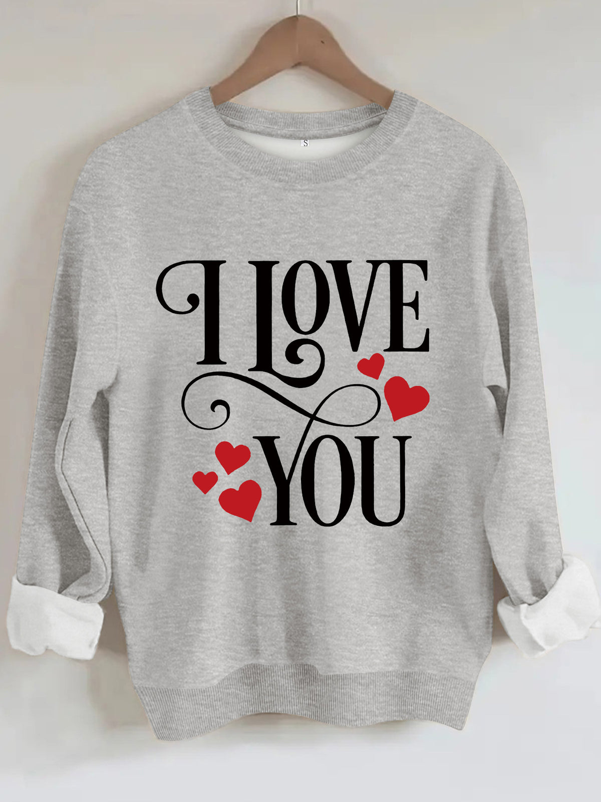Round neck fleece hoodie