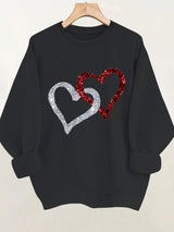 Printed loose women's fleece hoodie