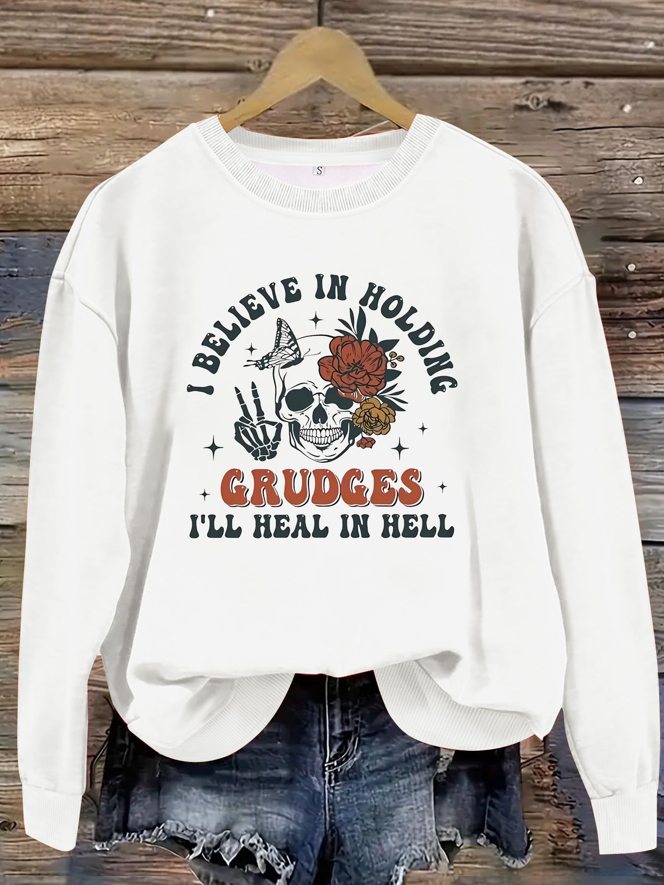 Printed pullover sweatshirt sweatshirt