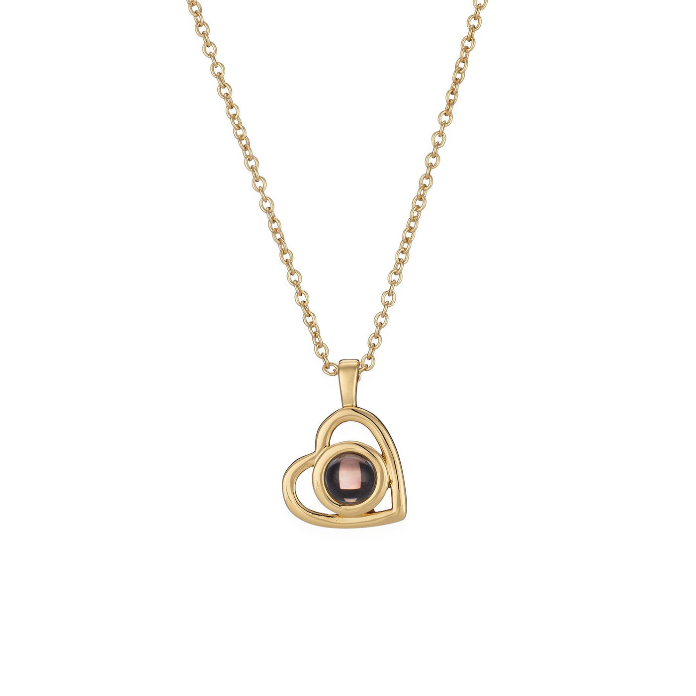 S925 Sterling Silver Love Necklace Female Fashion Pendant Nano Projection Photo Lettering