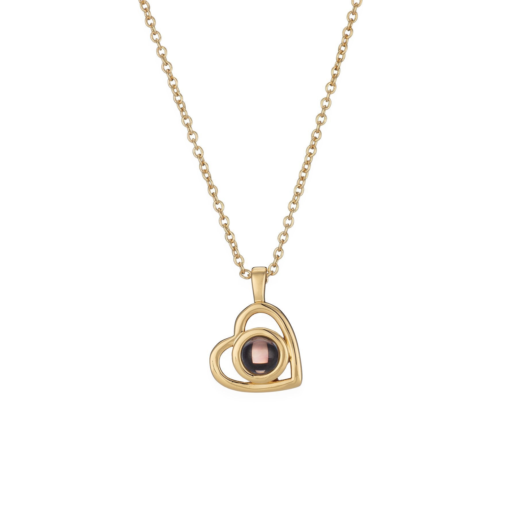 S925 Sterling Silver Love Necklace Female Fashion Pendant Nano Projection Photo Lettering