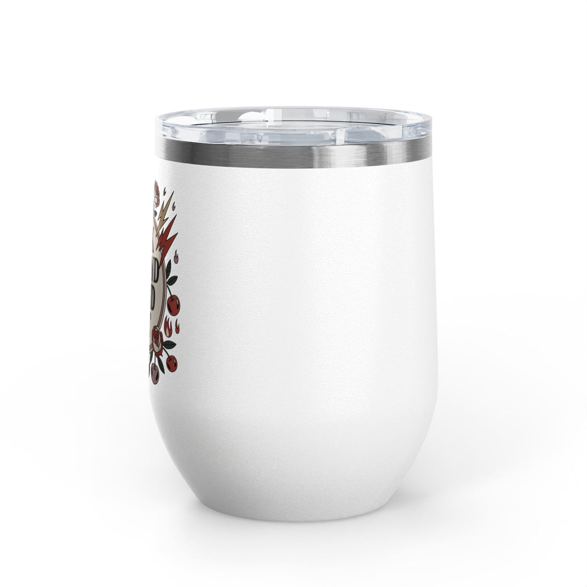 FAFO Wine Tumbler, Retro Tattoo Roses and Cherries Cup, Sarcastic Gift for Her, Edgy Bachelorette Party Cup, Funny Coworker Gift