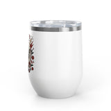 FAFO Wine Tumbler, Retro Tattoo Roses and Cherries Cup, Sarcastic Gift for Her, Edgy Bachelorette Party Cup, Funny Coworker Gift