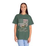 Patriotic Deer Shirt, American Flag Buck T Shirt, Deer Lover Gift, Outdoors Graphic Tee, Country Style Shirt, Fourth of July Gift