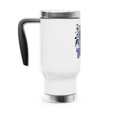 Dance Lover Travel Mug with Handle, Just a Girl Who Loves to Dance, Ballet Coffee Cup, Dancer Gift for Her, Dance Studio Drinkware