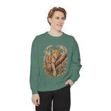 Vintage Leopard Jungle Sweatshirt, Tropical Big Cat Crewneck, Wildlife Nature Lover Gift, Botanical Safari Graphic Cozy Pullover Top