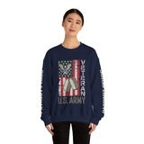 US Army Sweatshirt, Vintage Military Pullover, American Flag Army Top, Veteran Gift, Patriotic Military Clothing, Army Family Gift