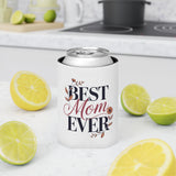 Best Mom Ever Can Cooler, Wine Can Holder for Mom, Mothers Day Gift, Floral Drink Sleeve, Cute Mom Gift, Beverage Holder for Women