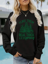 Printed pullover sweatshirt sweatshirt