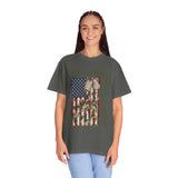 US Army Veteran Shirt, American Flag Camo T-Shirt, Military Dog Tag Tee, Patriotic Gift for Soldier, Retirement or Veterans Day Top