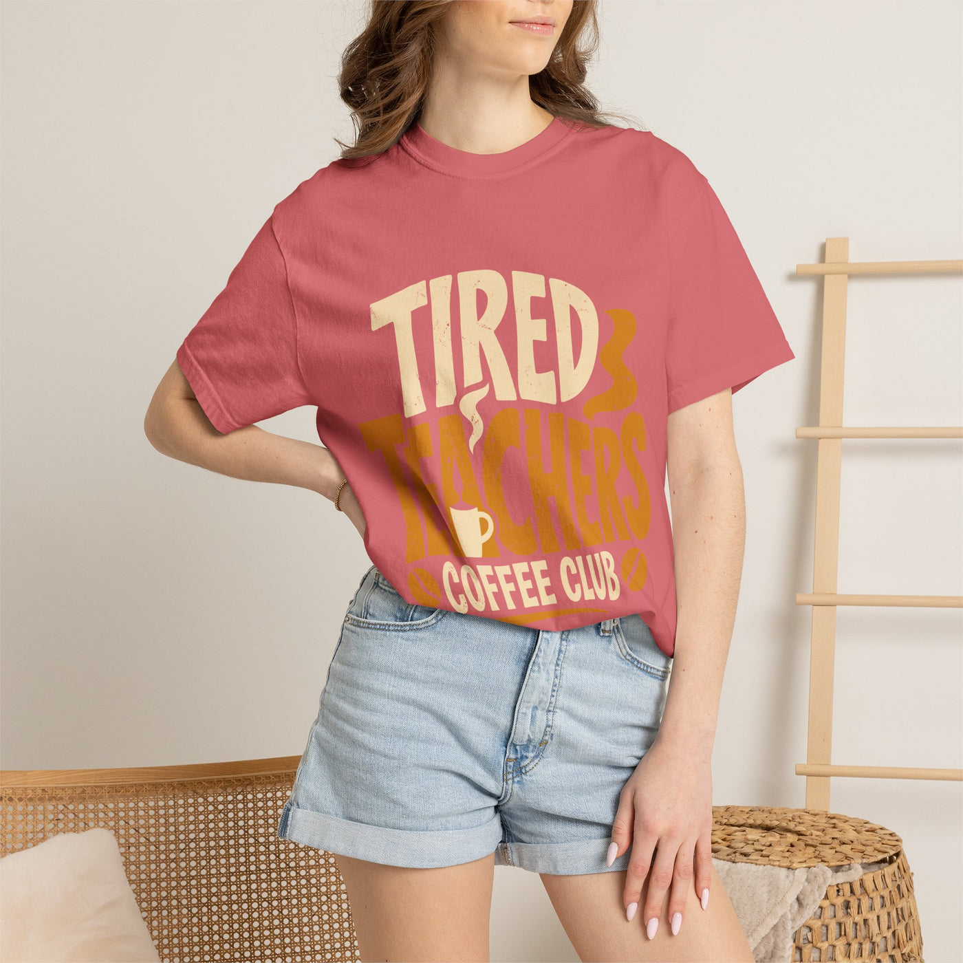 Teacher Coffee Shirt Comfort Colors Tee, Tired Teachers Coffee Club Graphic Shirt, Funny Teacher Appreciation Gift, Back To School Tee