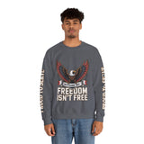 Veterans Day Sweatshirt, Freedom Isn't Free Eagle Pullover, Patriotic Military Top, Veteran Gift, American Pride, USA Clothing