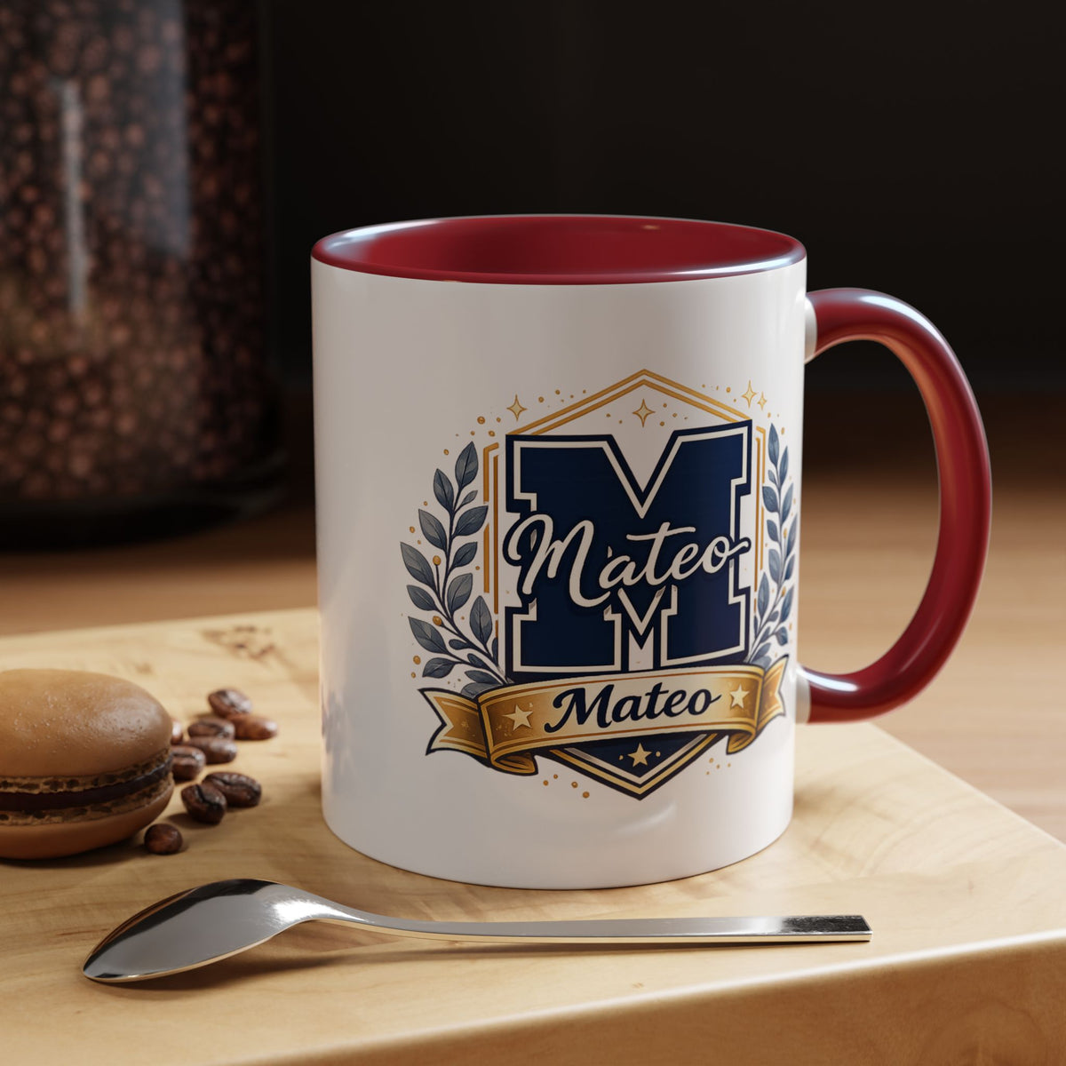 Personalized Initial Name Mug, Custom Monogram Coffee Mug for Men and Boys, Letter Mug with Name, Birthday Gift for Son, Unique Custom Cup