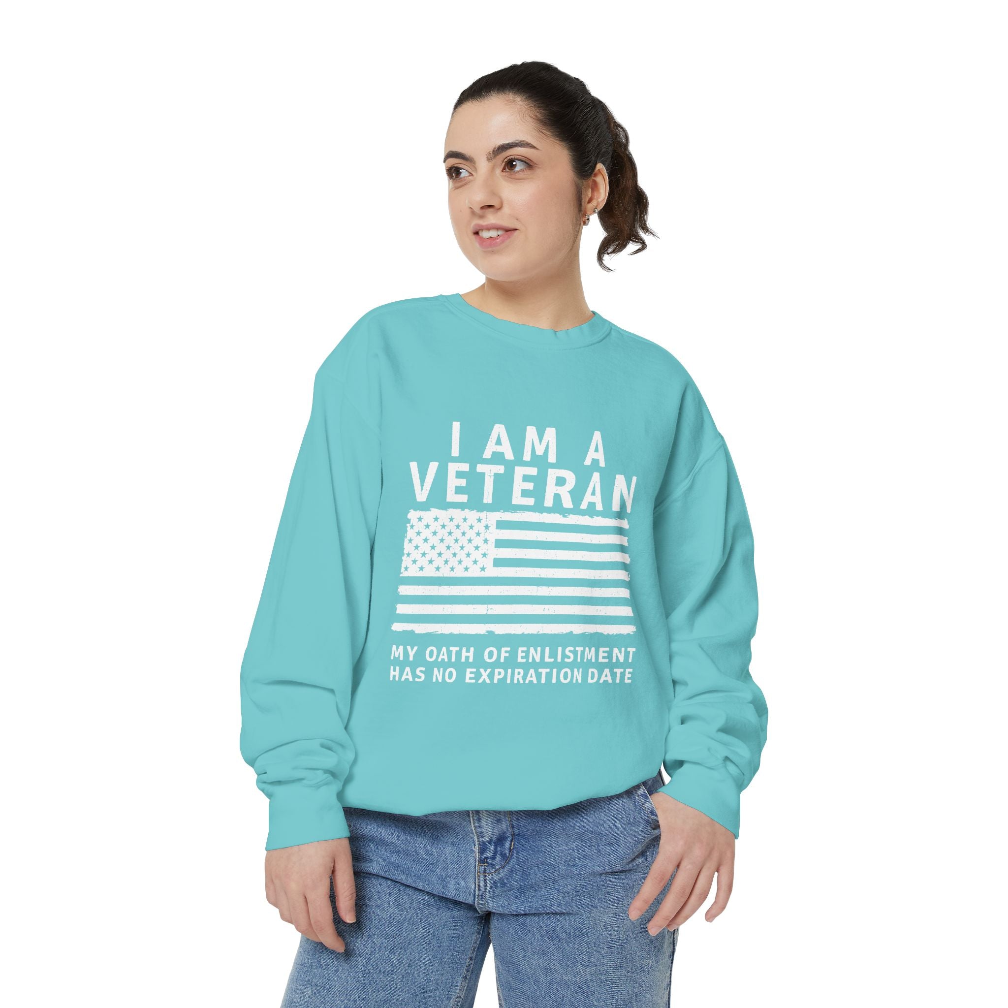 I Am a Veteran Sweatshirt, My Oath Has No Expiration Date Crewneck, Patriotic Military Gift, Veterans Day Pullover for Retired Soldier