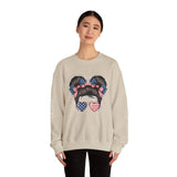 Personalized Patriotic Sweatshirt, Custom Little Miss Pullover, American Flag Girl Crewneck, Fourth of July Gift, USA Country Shirt
