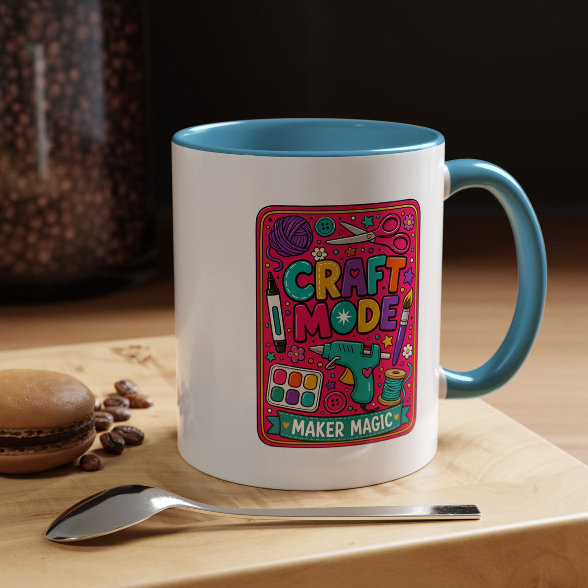 Craft Lover Coffee Mug, Craft Mode Maker Magic Mug, Gift for Crafters and DIY Enthusiasts, Creative Hobby Coffee Cup for Makers