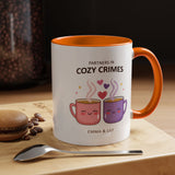 Partners in Cozy Crimes Mug, Personalized Best Friend Coffee Mug, Custom Name Friendship Gift for Women