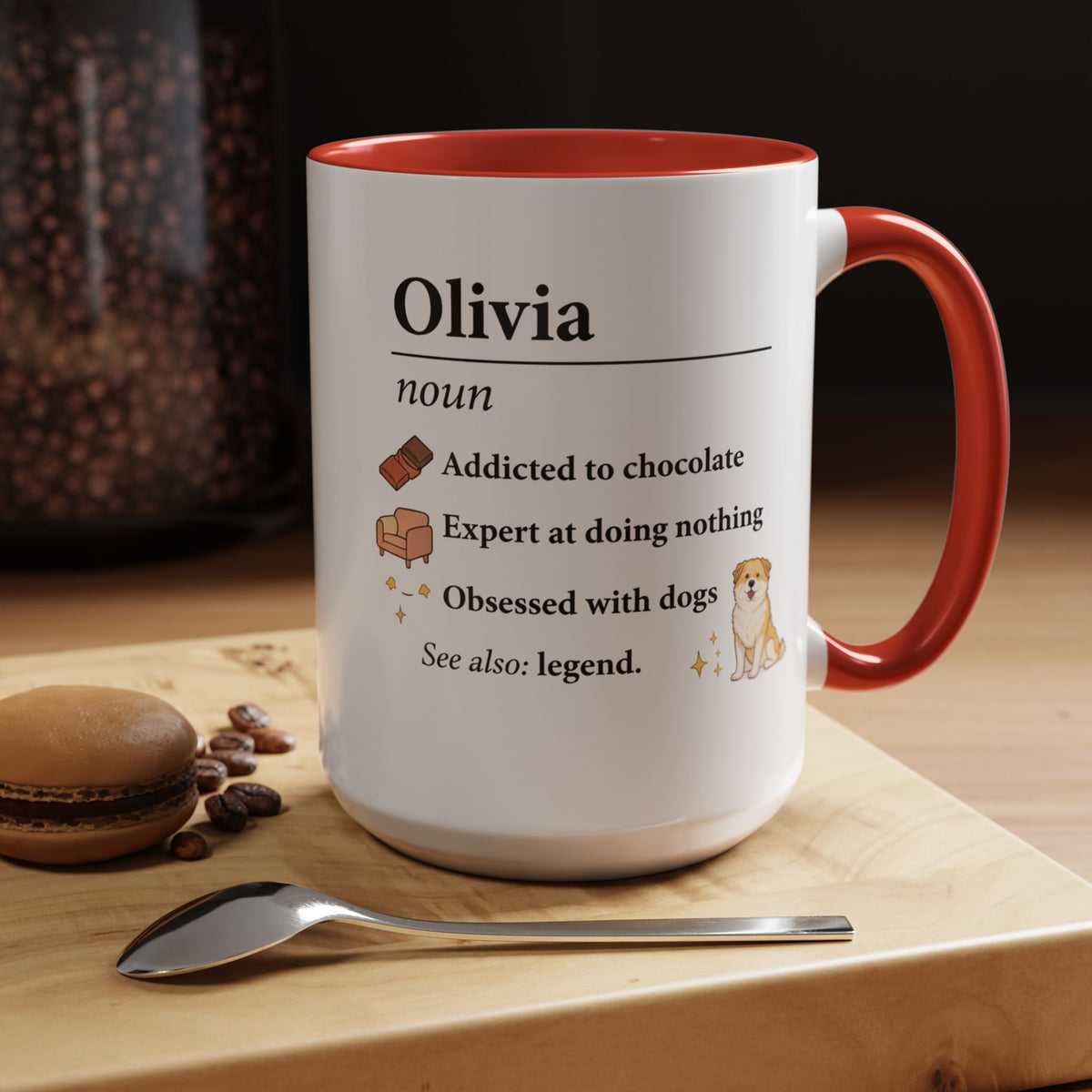 Personalized Definition Mug, Custom Name Coffee Mug for Women, Dog Lover Gift, Personalized Best Friend Mug, Unique Birthday Cup