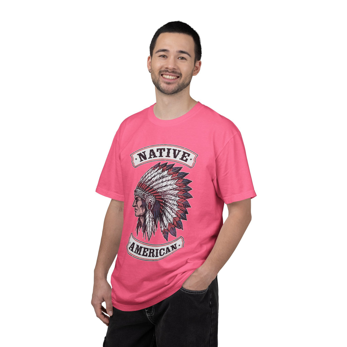 Native American Headdress Shirt, Patriotic USA Graphic Tee, Vintage American Eagle Style, Western Americana Gift, Fourth of July Shirt