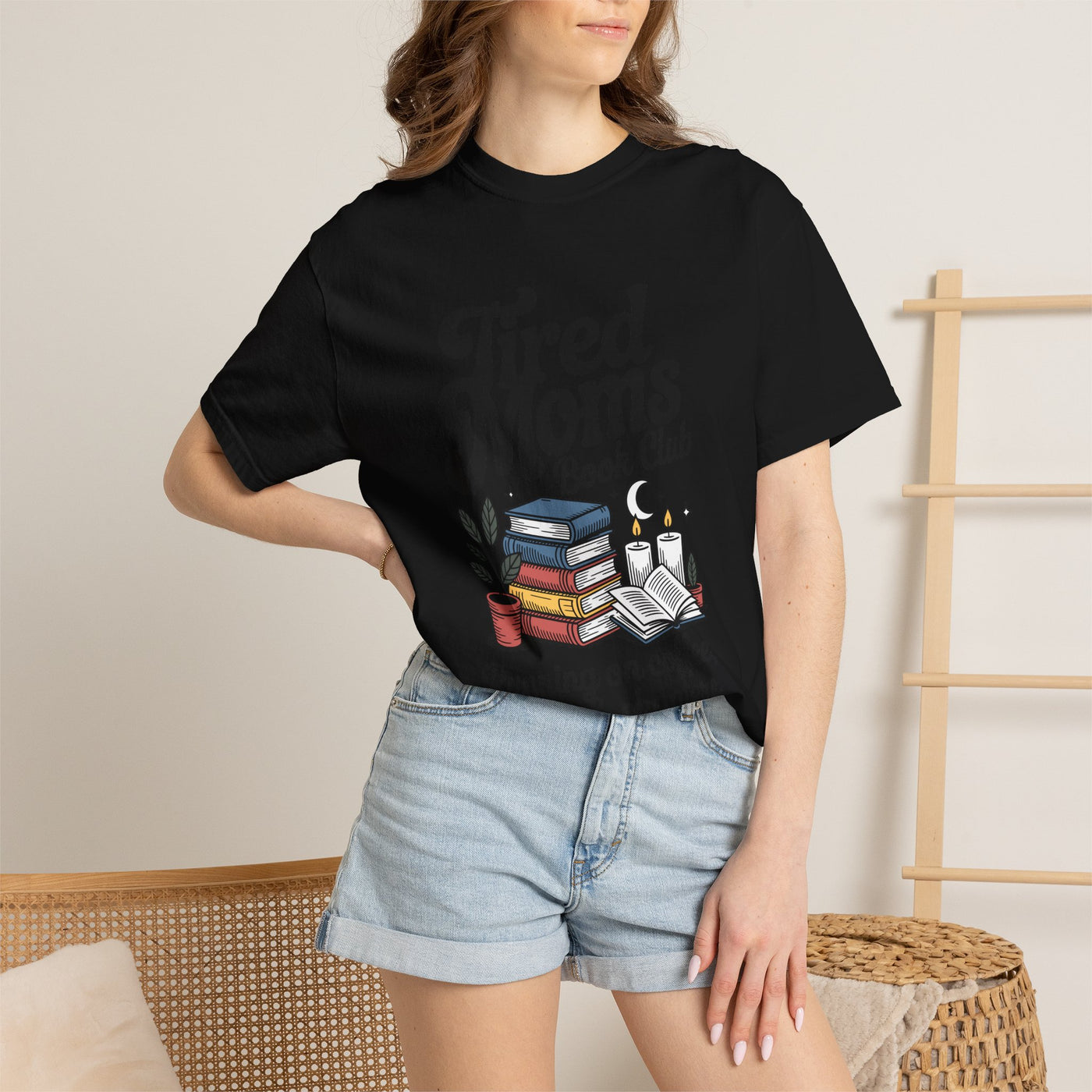Comfort Colors Tired Moms Book Club Shirt, Book Lover Mom Tee, Reading Mom Shirt, Coffee and Books Graphic Tee, Booktok Gift