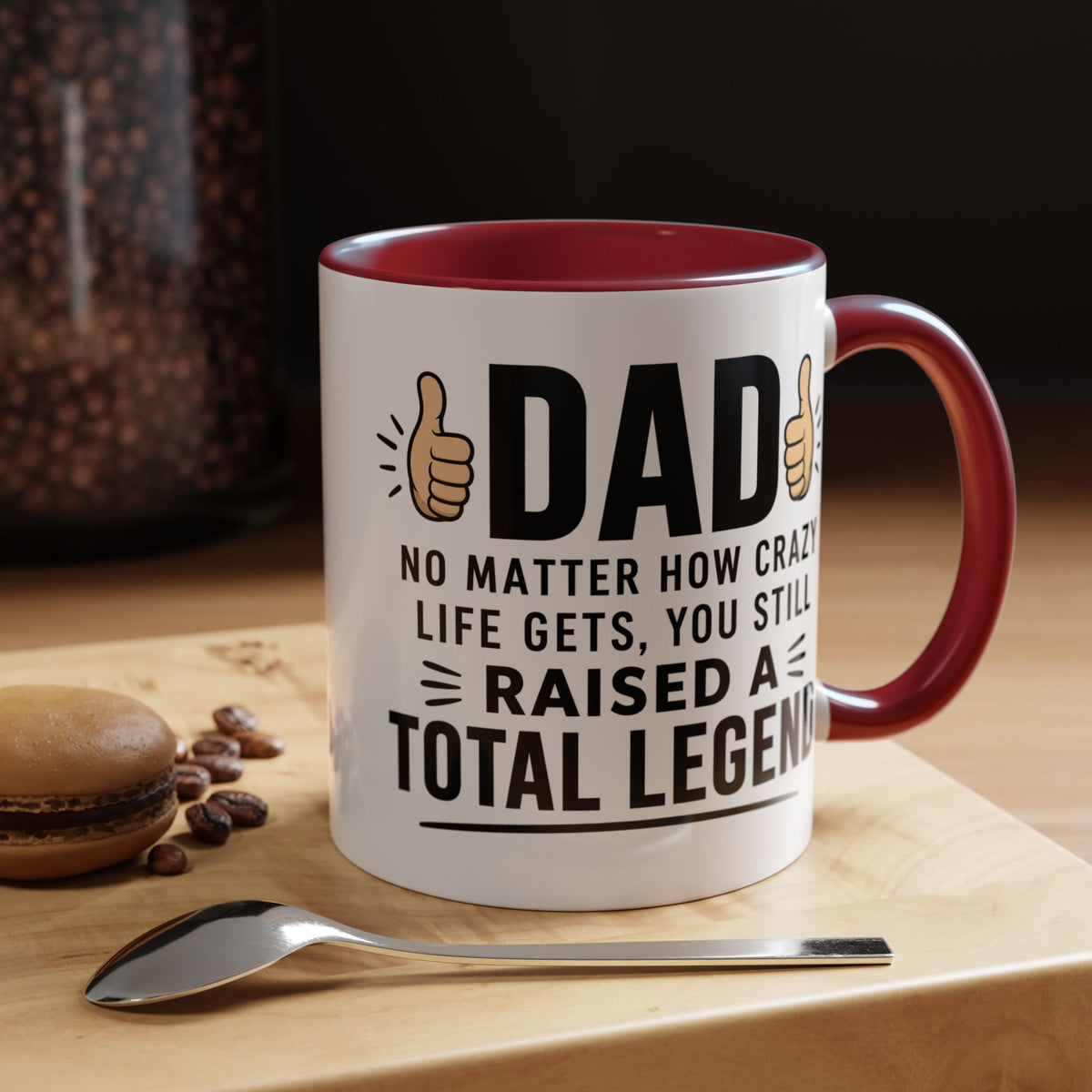 Funny Dad Coffee Mug, Dad Raised a Total Legend Mug, Father's Day Gift for Dad, Cool Dad Coffee Cup, Birthday Gift for Father