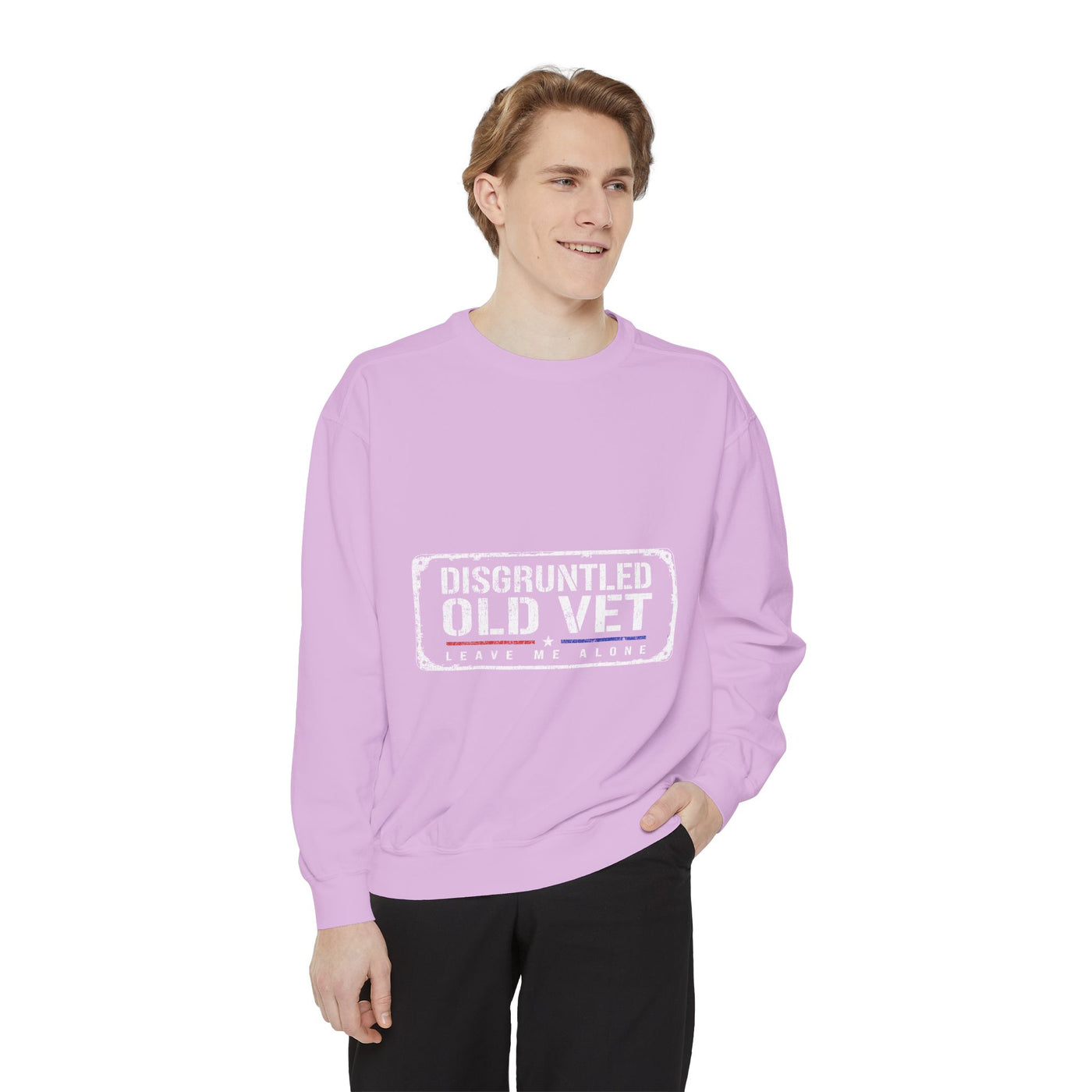 Disgruntled Old Vet Sweatshirt, Leave Me Alone Veteran Crewneck, Funny Military Gift for Retired Soldier, Sarcastic Grandpa Pullover