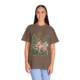 Woodland Deer Shirt, Rustic Stag and Mountain Graphic, Gift for Wildlife Lovers and Hikers, Forest Inspired Cabin Weekend Clothing