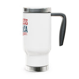 God Bless America Travel Mug, Patriotic Stainless Steel Coffee Cup, Vintage USA Drinkware, American Pride Gift, 4th of July