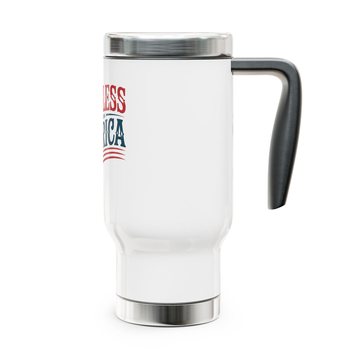 God Bless America Travel Mug, Patriotic Stainless Steel Coffee Cup, Vintage USA Drinkware, American Pride Gift, 4th of July