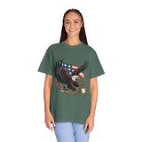 Patriotic Eagle Shirt, American Flag T Shirt, Bald Eagle Military Tee, Veteran Gift, USA Graphic Shirt, Fourth of July Patriotic Top