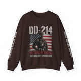 DD-214 Veteran Sweatshirt, Military Veteran Crewneck, American Flag Pullover, Veteran Gift for Him, Patriotic Fourth of July Top