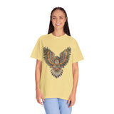Ornamental Eagle Shirt, Retro Tattoo Style Bird Graphic, Gift for Wildlife Art Lovers, Boho Festival Outfits and Everyday Casual Wear