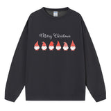 Merry Christmas Gnome Row Sweatshirt, Christmas Graphic Crewneck Pullover