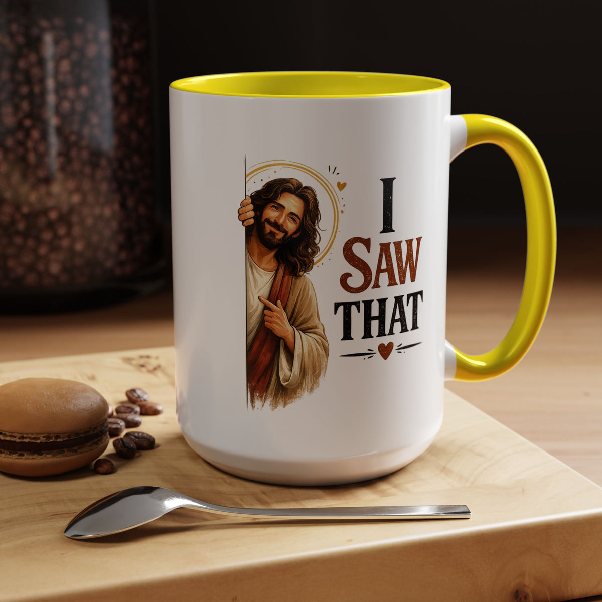 Funny Christian Jesus Mug, I Saw That Coffee Mug, Religious Humor Gift for Christians, Faith Based Mug, Church Friend Gift