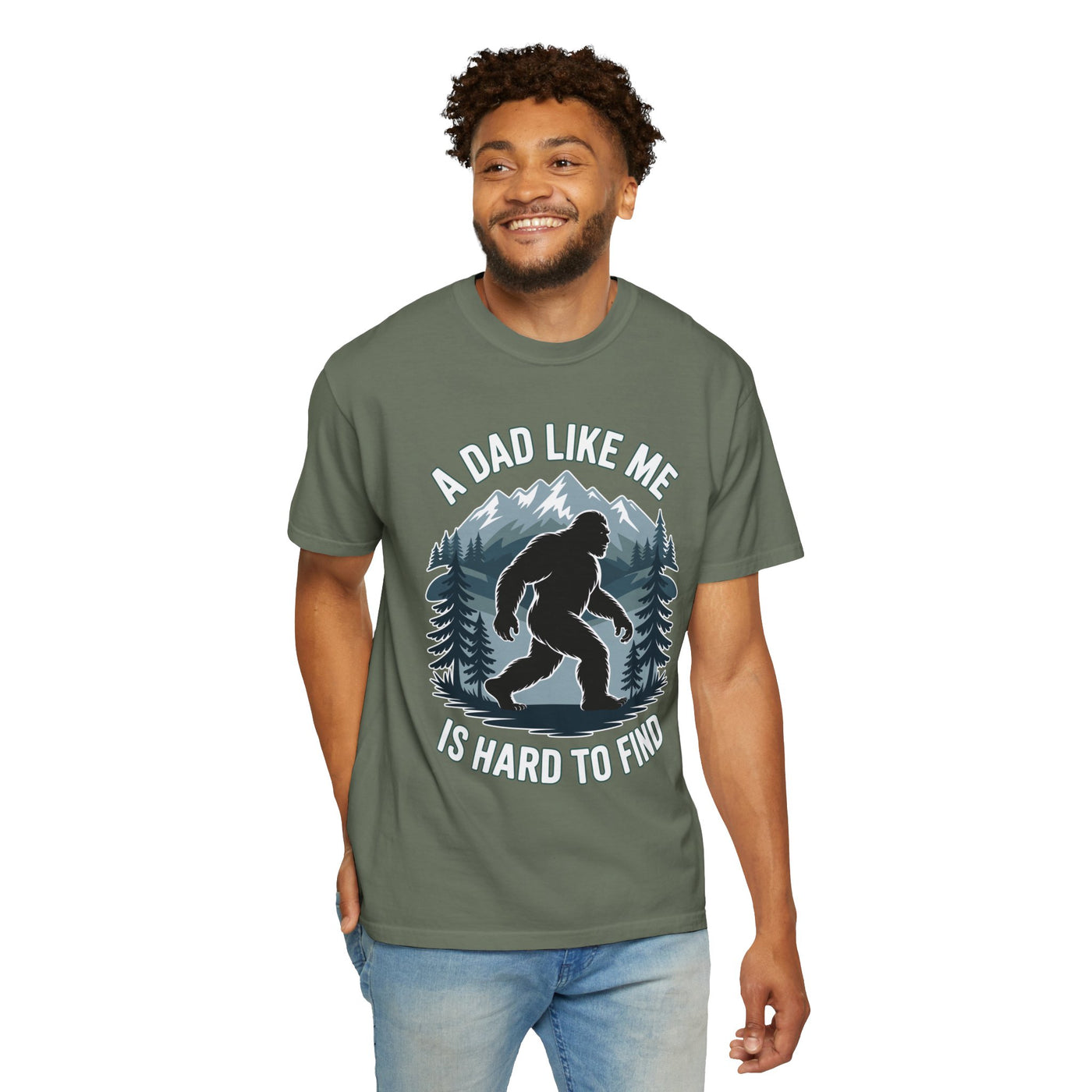Bigfoot Comfort Shirt, Funny Sasquatch Graphic Tee, A Dad Like Me Is Hard To Find Shirt, Fathers Day Gift for Dad