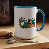 Earth Care Animal Mug, Eco Awareness Coffee Cup, Cute Wildlife Conservation Gift for Nature Lover, Earth Day Gift for Teacher or Mom