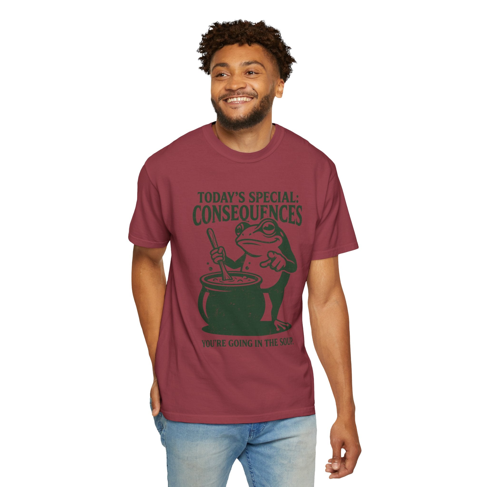 Funny Frog Consequences Shirt Comfort Colors Tee, Today's Special Consequences Teacher Shirt, Classroom Humor Gift, Retro Frog Graphic Tee