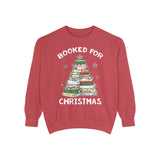 Booked for Christmas Sweatshirt, Book Lover Holiday Crewneck, Christmas Tree Books Pullover, Cozy Reading Gift for Librarian or Bookworm