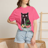 Black Cat Ramen Shirt Comfort Colors Tee, Funny Cat Lover Graphic Shirt, Introvert Cat Eating Noodles Tee, Japanese Foodie Gift