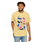 Space Cat Shirt Comfort Colors Tee, Astronaut Cat Graphic T Shirt, Galaxy Cat Lover Gift, Cute Cosmic Kitty Shirt for Women