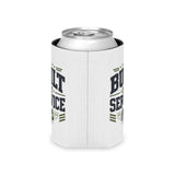 Military Can Cooler, Built by Service Drink Holder, Veteran Gift, Military Appreciation Gift, Armed Forces Beverage Sleeve, Patriotic Gift