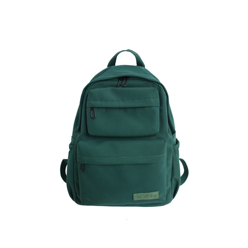 HOCODO Solid Color Backpack For Women 2019 Waterproof Nylon Multi Pocket Travel Backpacks Large Capacity School Bag For Teenage