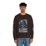 US Army Veterans Sweatshirt, Military Skull Crewneck, American Flag Veteran Pullover, Army Veteran Gift, Memorial Day or Veterans Day