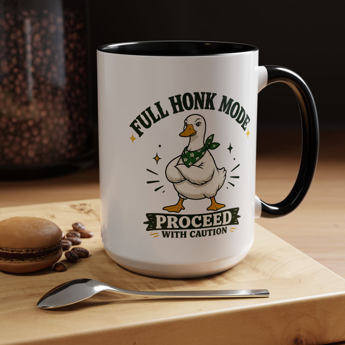 Funny Goose Coffee Mug, Full Honk Mode Duck Mug, Silly Bird Lover Gift, Goose Humor Cup for Coworkers, Animal Lover Coffee Mug