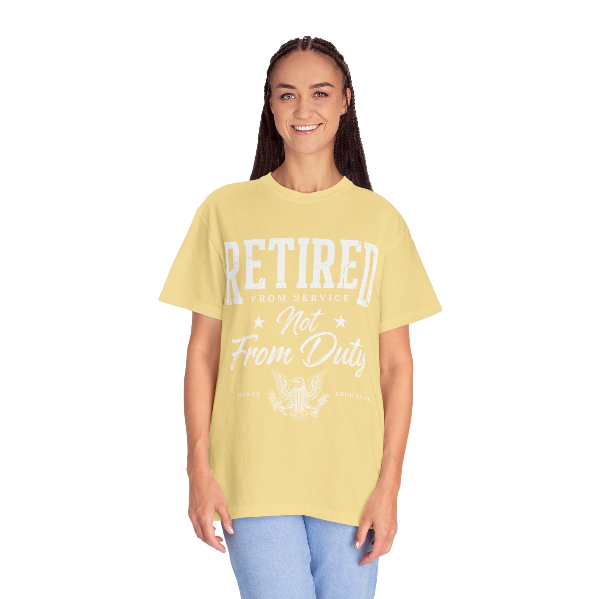 Retired From Service Not From Duty Shirt, Military Retirement T-Shirt, Veteran Gift for Men or Women, Patriotic Eagle Veterans Day Tee