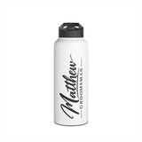 Personalized Junior Groomsman Water Bottle, Stainless Steel Kids Straw Bottle, Custom Name Ring Bearer Gift, Boys Wedding Party Gift