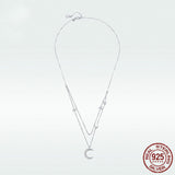 Starlight Moon Pure Silver S925 Plated Necklace