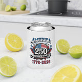 America 250th Anniversary Can Cooler, Patriotic Beer Can Holder, USA 1776 to 2026 Drink Cozy, 4th of July Gift, American Pride Party Favor