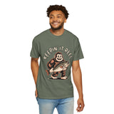 Funny Sasquatch Fishing Comfort Colors Shirt, Keepin It Reel Bigfoot Angler Tee, Fisherman Gift Shirt, Lake Life Outdoor Graphic Tee