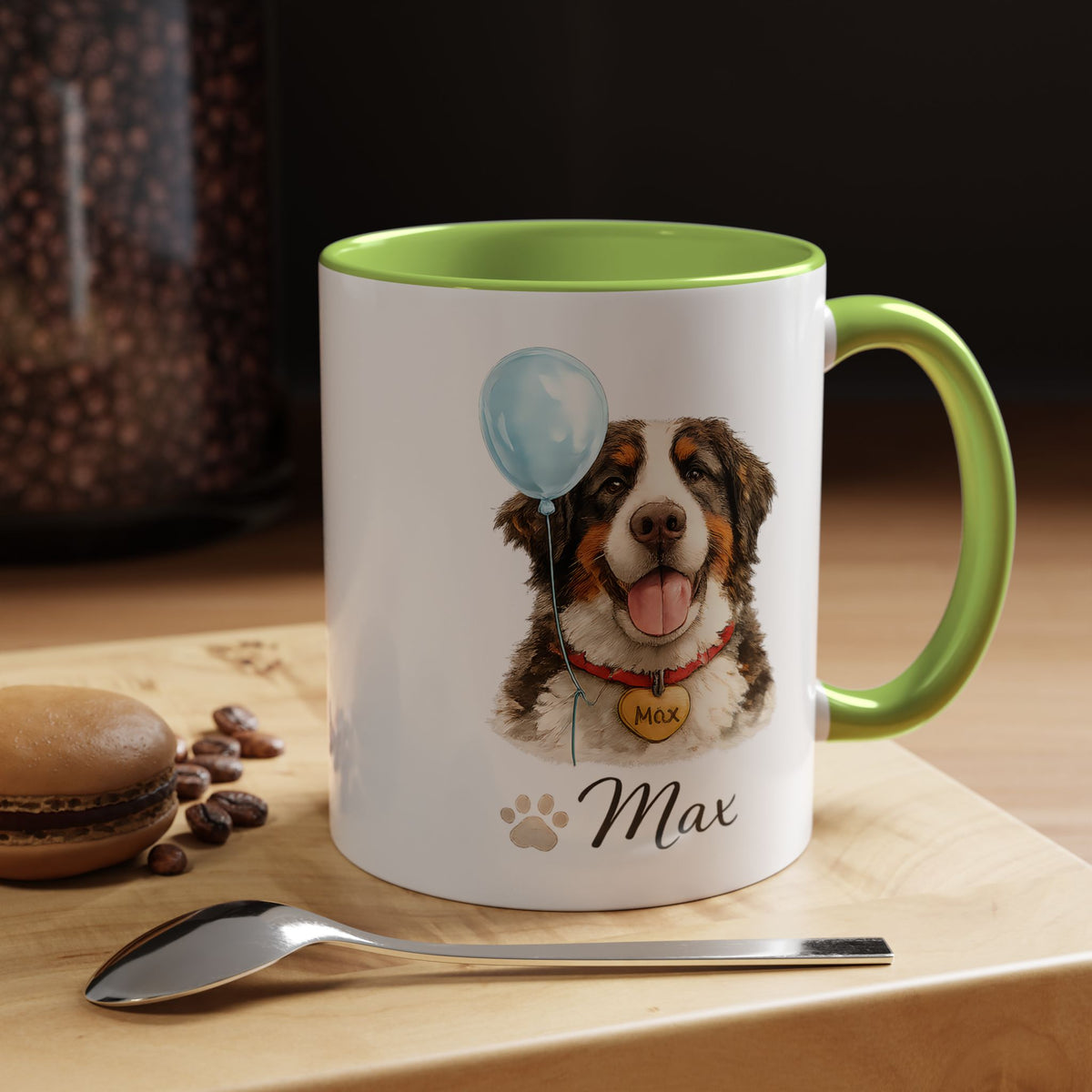 Personalized Dog Portrait Mug, Custom Pet Name Coffee Mug, Dog Lover Gift for Pet Parents, Memorial or Birthday Dog Mug